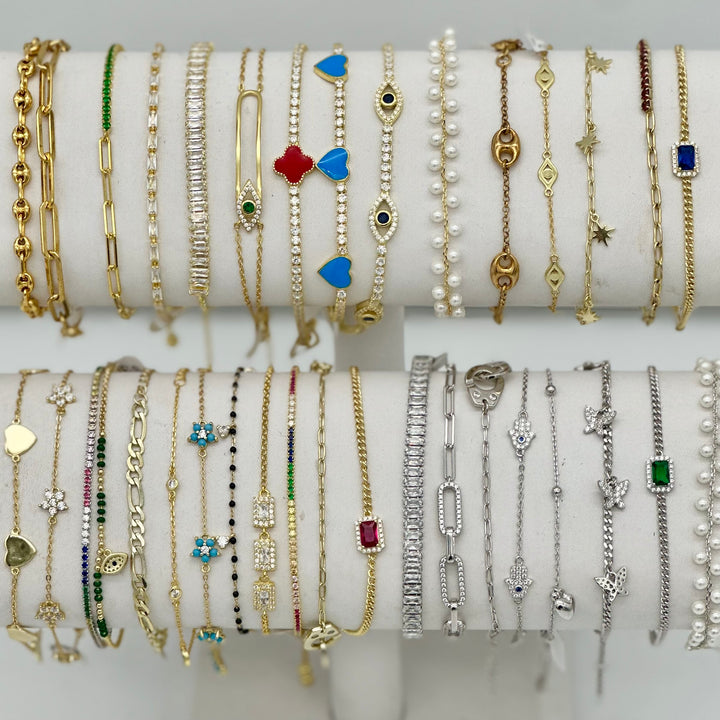 Display of high quality bracelets