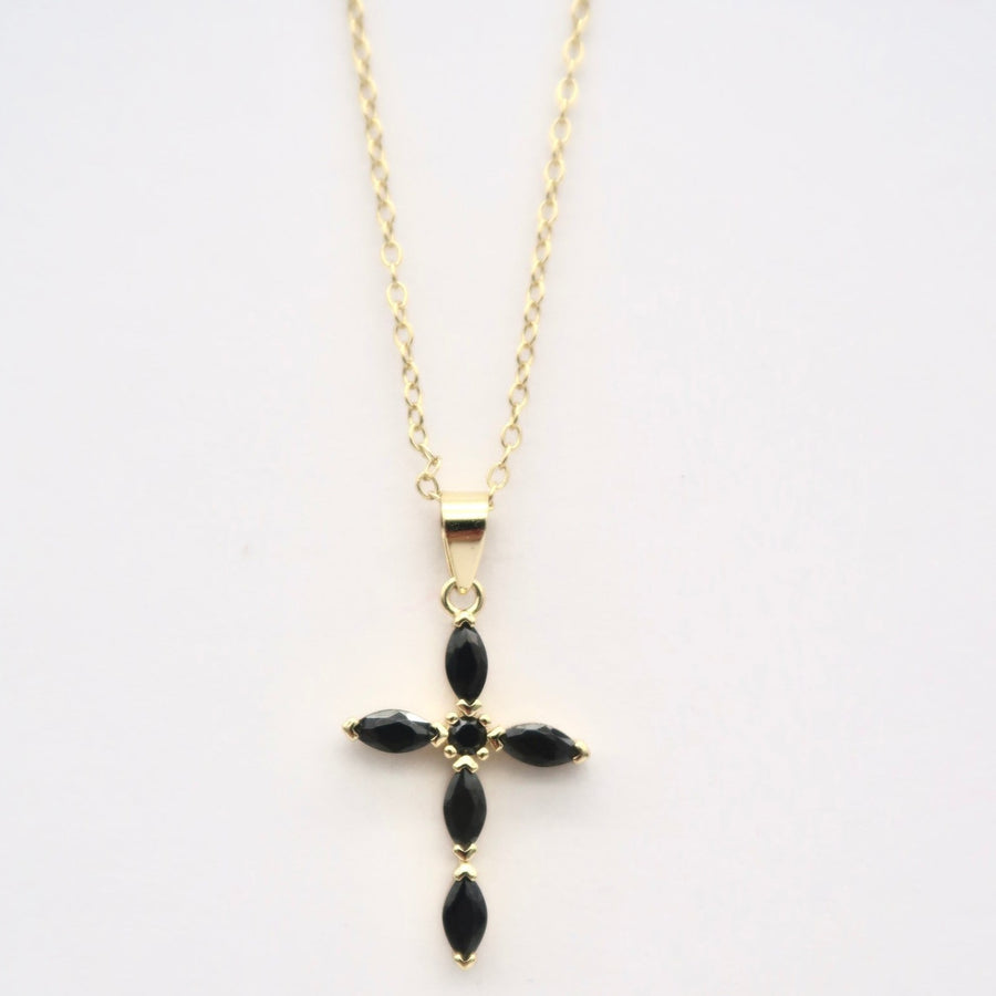 Gemstone cross necklace