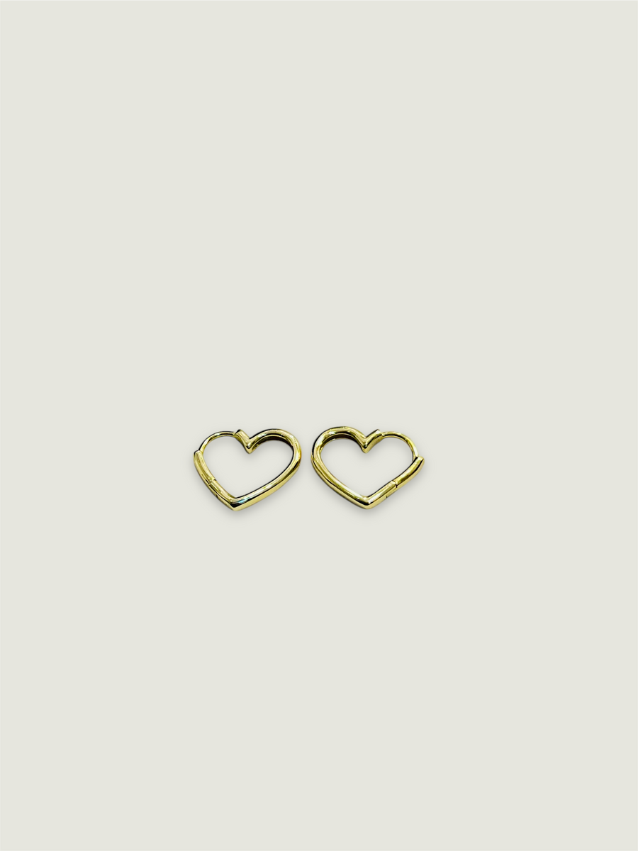 Heart huggie earrings