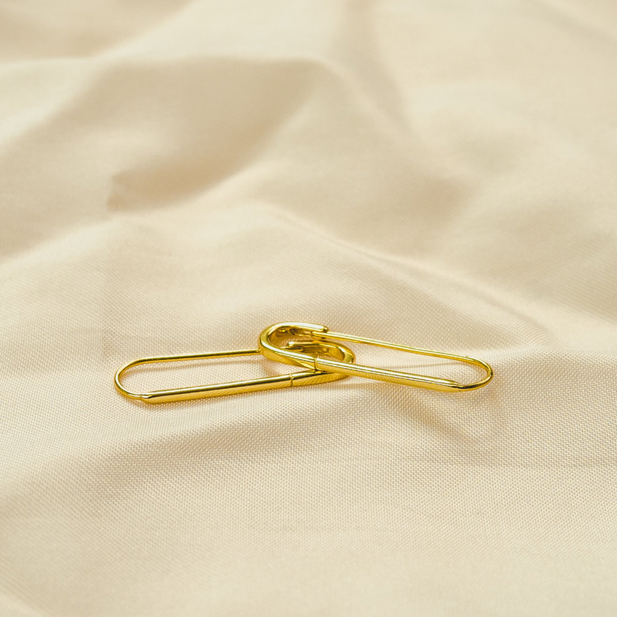 Plain Safety Pin Earrings