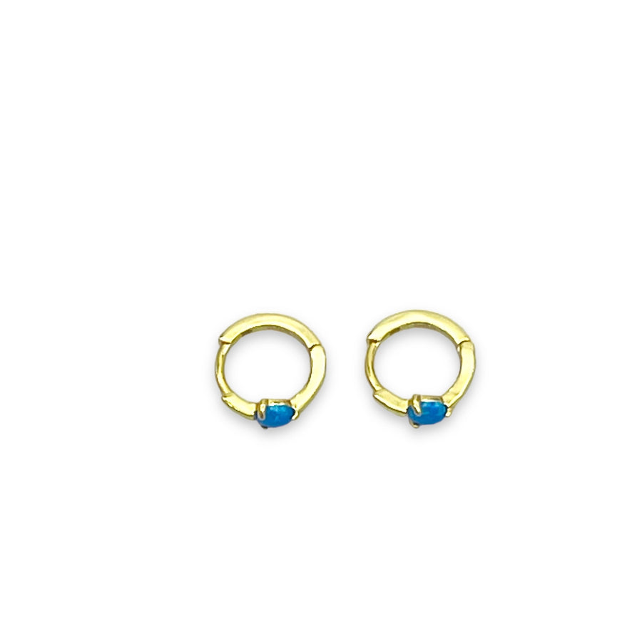 Opal Huggies Earring