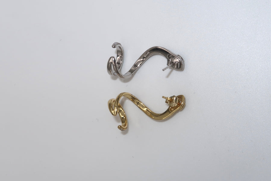 Serpent earring with cuff.