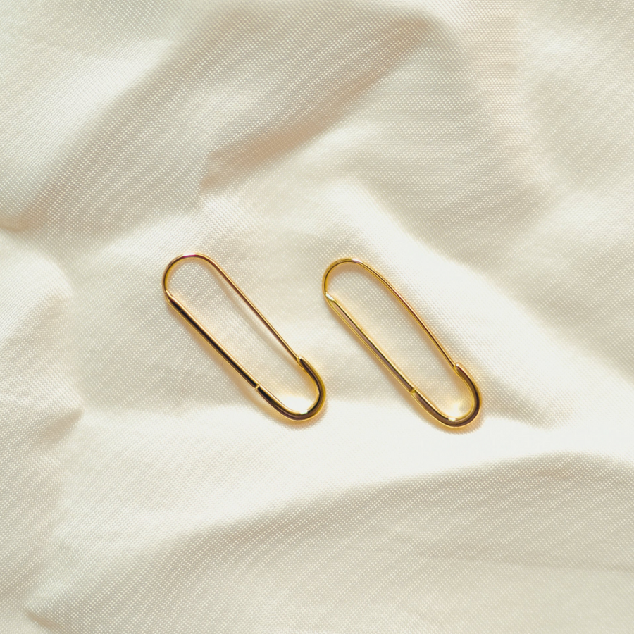 Plain Safety Pin Earrings