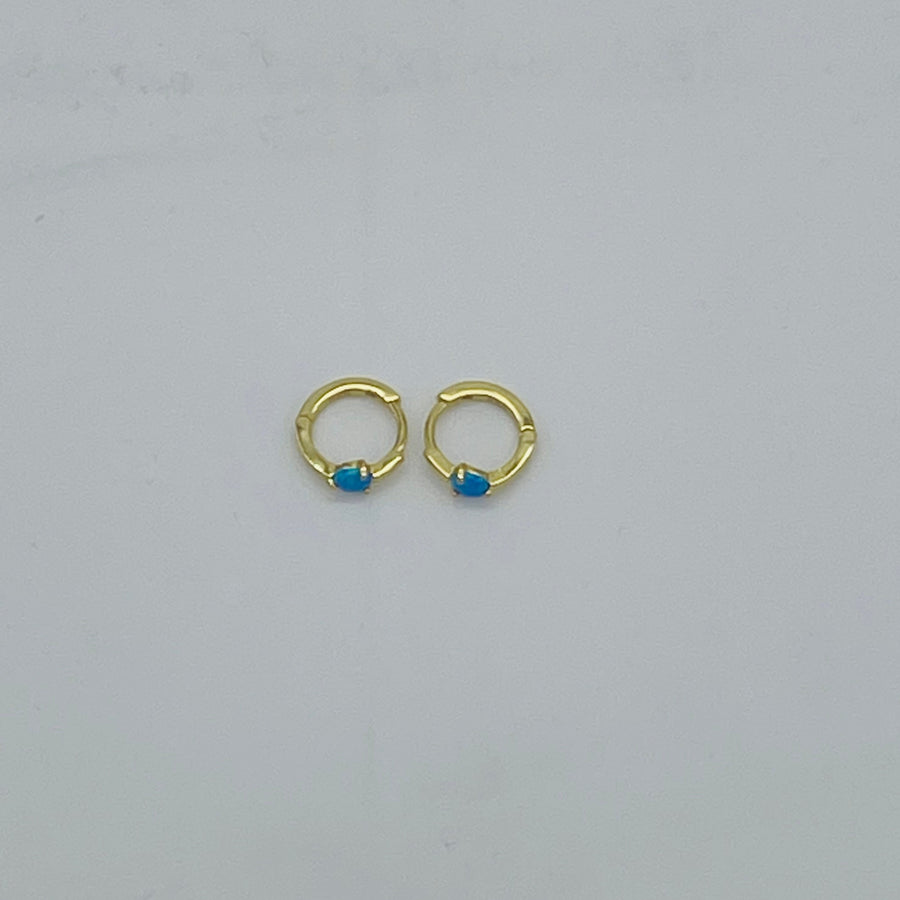 Opal Huggies Earring