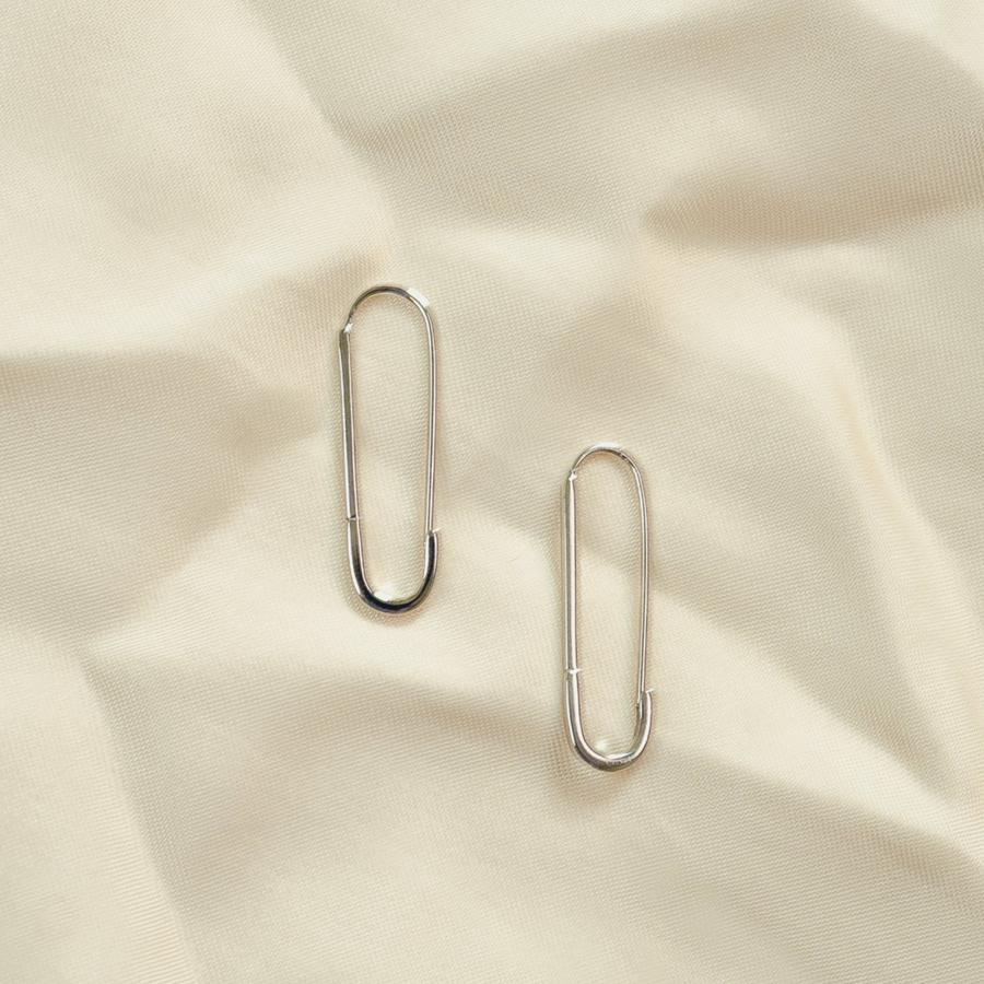 Plain Safety Pin Earrings